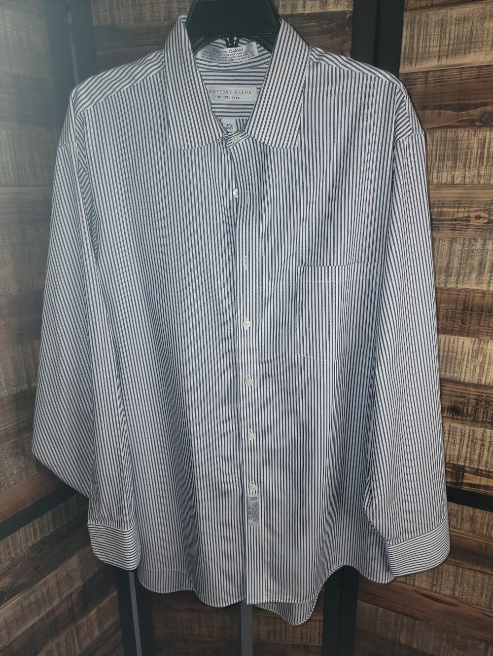 Grey & White Striped Men's Shirt